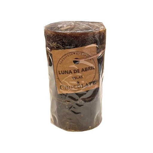Vela Aromatica Luna de Abril Chocolate Mediana 5.5x10cm