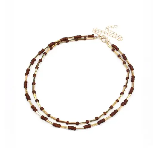 [107337]  Collar Flexible Neutral Colors Cacao