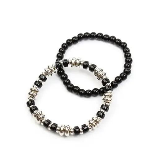 Set Pulseras Elasticas Bordeau