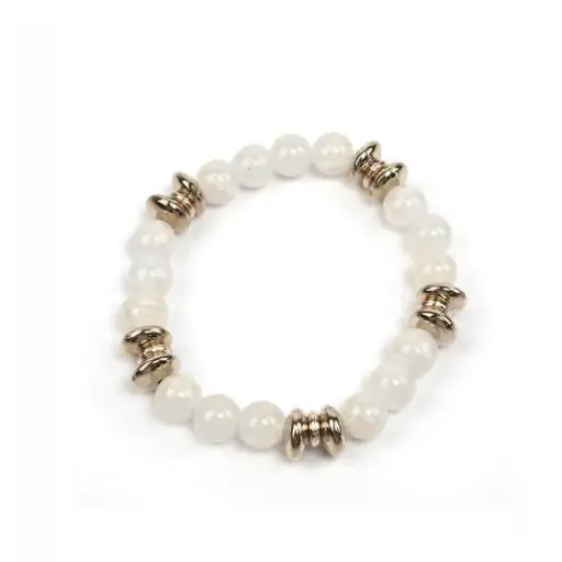 [107310] Pulsera Elastica Shattered Colors Blanca