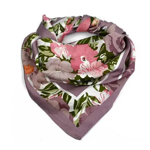  Pañuelo XXL New Roses Lilac 90x90cm