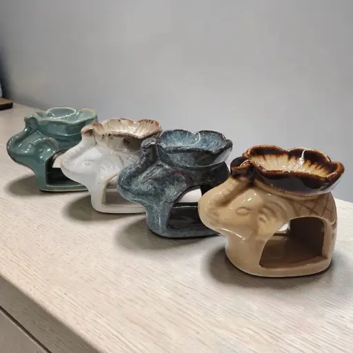 Hornito Elefante Ceramica 10cm Colores Surtidos