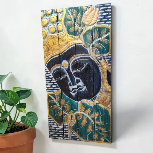 Cuadro Buda Madera 120x60cm