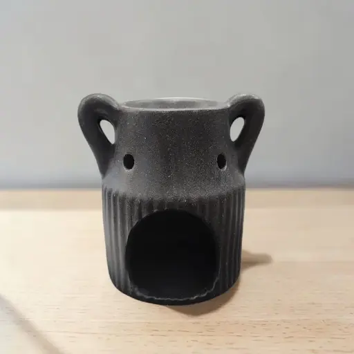 Hornito Vasija Ceramica Negro 12cm