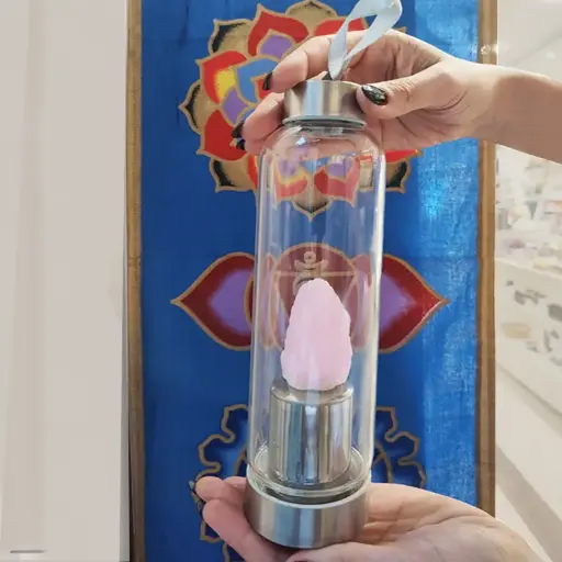 Botella de Elixir con  Cuarzo Rosa x500ml