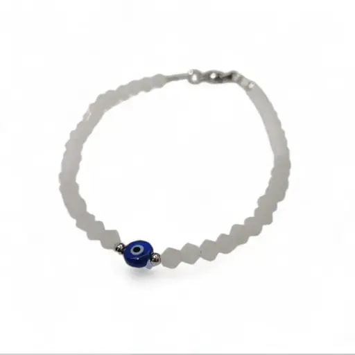 Pulsera Trendy Ojo Turco Blanca