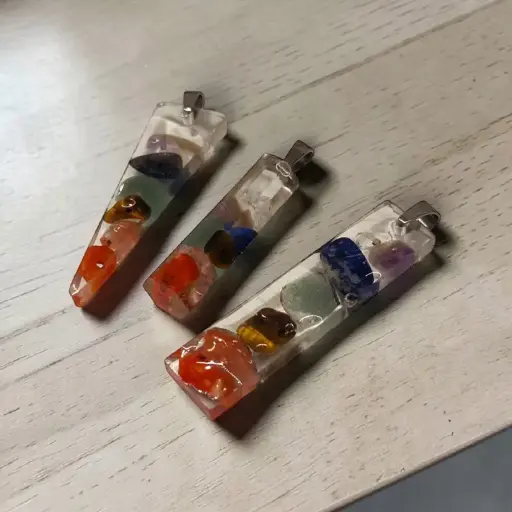 Dije Gema 7 Chakras en Resina Modelos Varios 