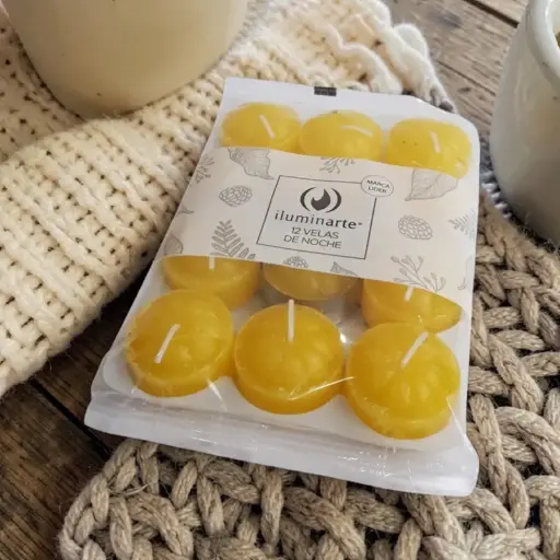 [7798081510503] Vela de Noche Amarilla x12u, Iluminarte