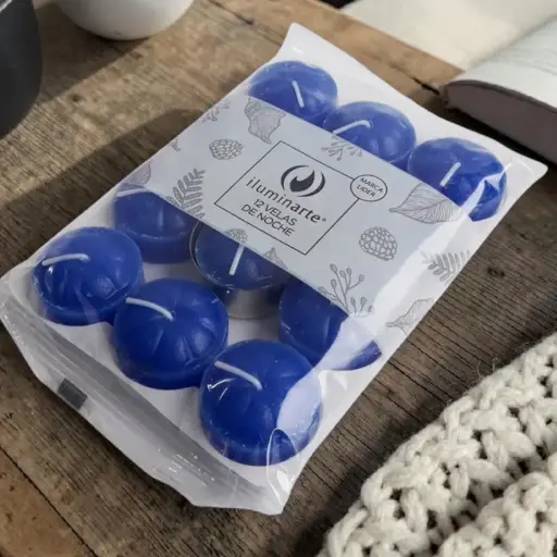 [7798081510503] Vela de Noche Azul x12u, Iluminarte