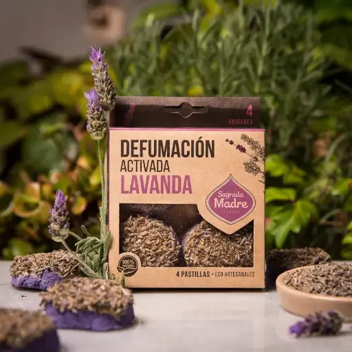 Pastillas Defumacion Activada Sagrada Madre x4u Lavanda