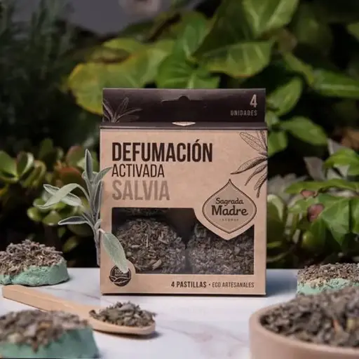 Pastillas Defumacion Activada Sagrada Madre x4u Salvia