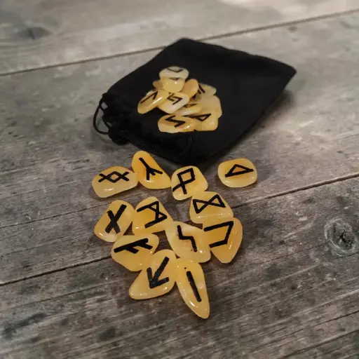 Runas Gemas Calcita Naranja