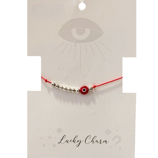 [¨59355] Pulsera Hilo Roja con Ojo Turco Rojo