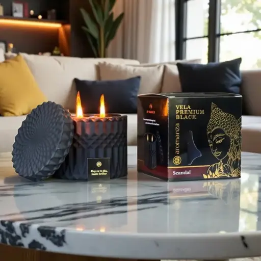 Vela Premium Black Aromatica Iluminarte, Scandal