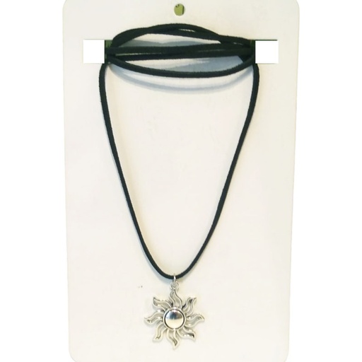 Collar Cordon Negro con Sol