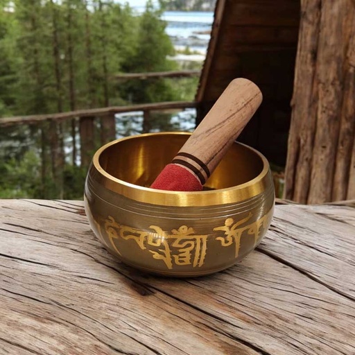 Cuenco Tibetano 13.5cm Dorado