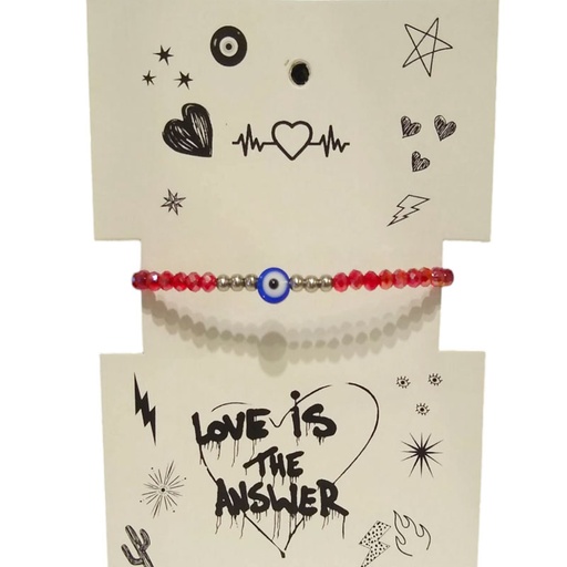 Pulsera Trendy Roja con Ojo Turco