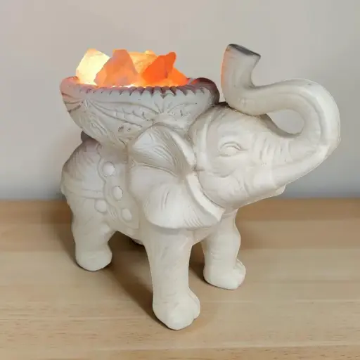 Lampara de Sal Elefante Mediana 35x26cm