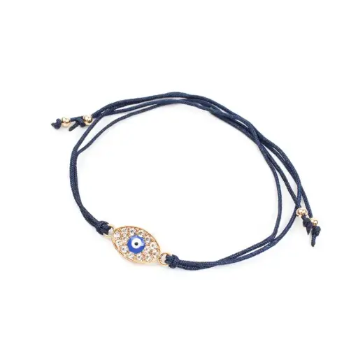[107630]  Pulsera Hilo Shiny Azul Ojo Turco