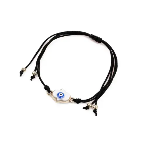 [107411] Pulsera Hilo Negro con Mano de Fatima Nacar 