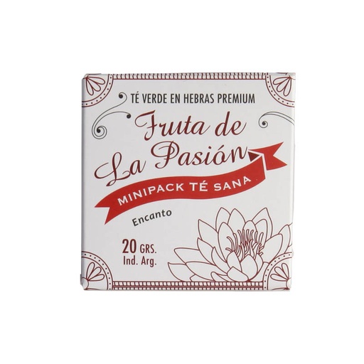 Minipack Té Sana, Te Verde en Hebras Premium Fruta de la Pasion, Encanto x20g Cura Te Alma  Cura Té Alma