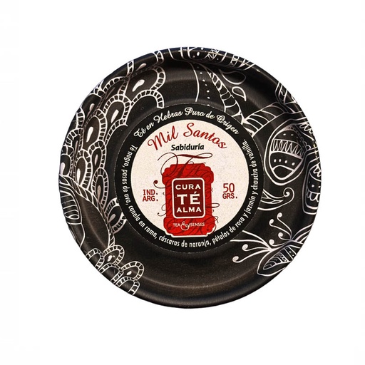 Lata Té Negro en Hebras Mil Santos, Sabiduria, Cura Té Alma 50g