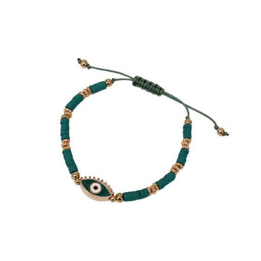 Pulsera Hilo Verde con Ojo Turco