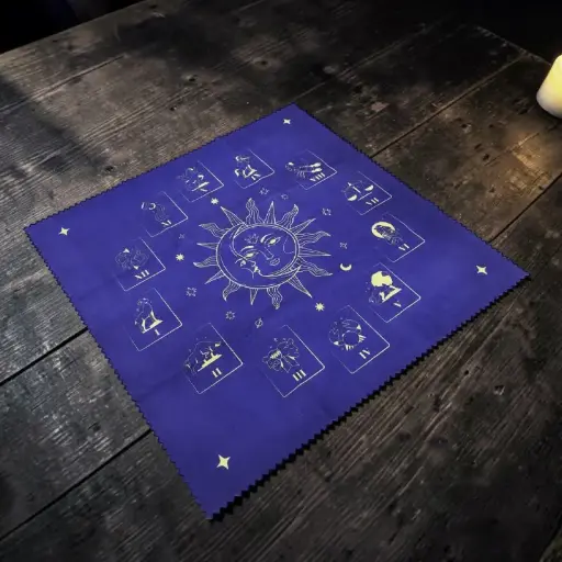 Paño de Tarot Impreso Zodiaco 50x50cm