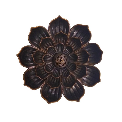 Porta Sahumerio Flor Metal 9cm