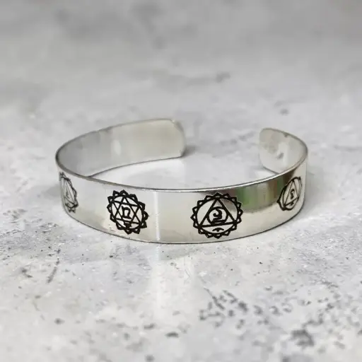 Pulsera Esclava Plateadas 7 Chakras