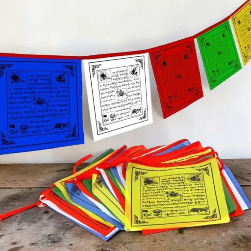 Banderin de Oración Tibetanas Caballo de Viento
