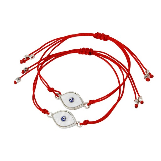 [^78497] Set Pulsera Hilo Rojas con Ojo Turco