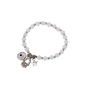 Pulsera Elastica Blanca con Ojo Turco, Estrella y Mano de Fatima con Strass