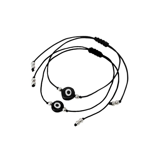 Set Pulseras Hilo Negro con Ojo Turco