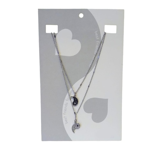 Collar Doble Yin Yang Strass Para Compartir