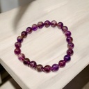 Pulsera Gema Amatista 6mm Elástica