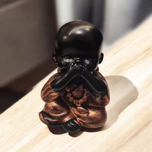 Buda Bebe Negro Mantra 5cm Modelo N°1