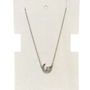 Collar Luna con Corazon con Strass