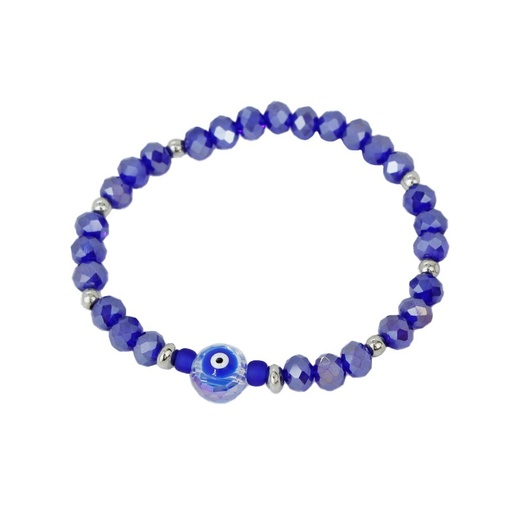 [¨84581] Pulsera Elastica Cristal Eye Azul