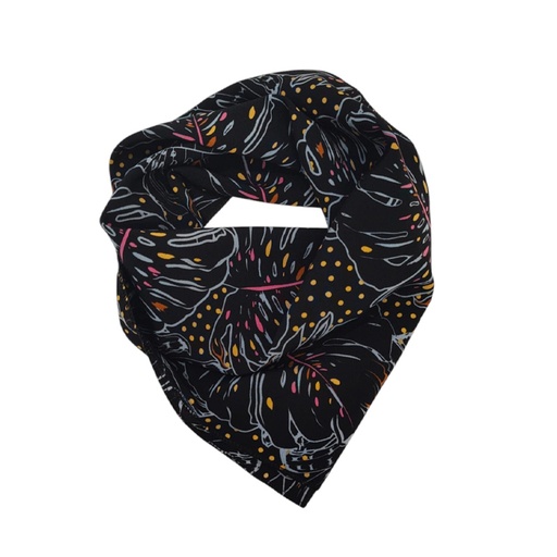 Pañuelo Monstera Black y Color 50x50cm