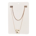 Collar Doble Dorado con Strass y Corazon