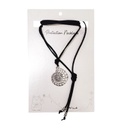 Collar Gamuza Negra con Caracol