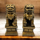 Perro Fu Pareja Resina 16cm