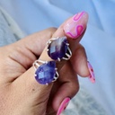Anillo Gema Amatista Facetado