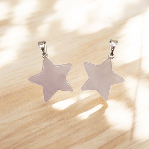 Dije Gema Cuarzo Rosa Estrella