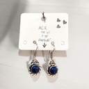 Aros Gema Lapislazuli Colgantes