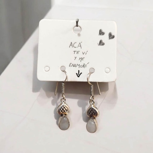 Aros Gema Piedra de la Luna Colgantes