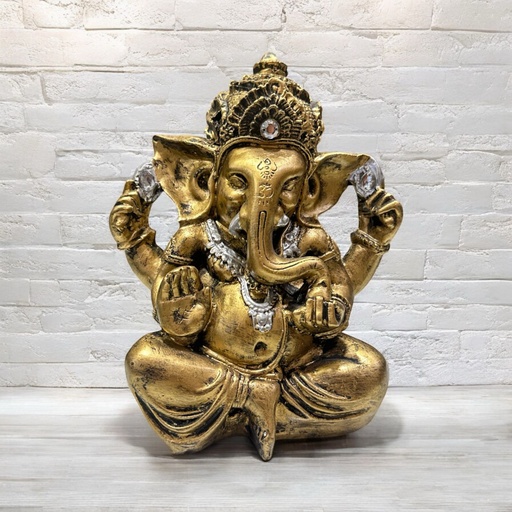 Ganesha Dorado con Brillos 16cm