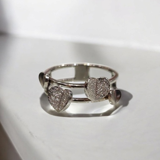 Anillo Doble con Corazones