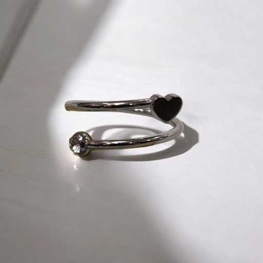 Anillo Doble Corazon con Strass